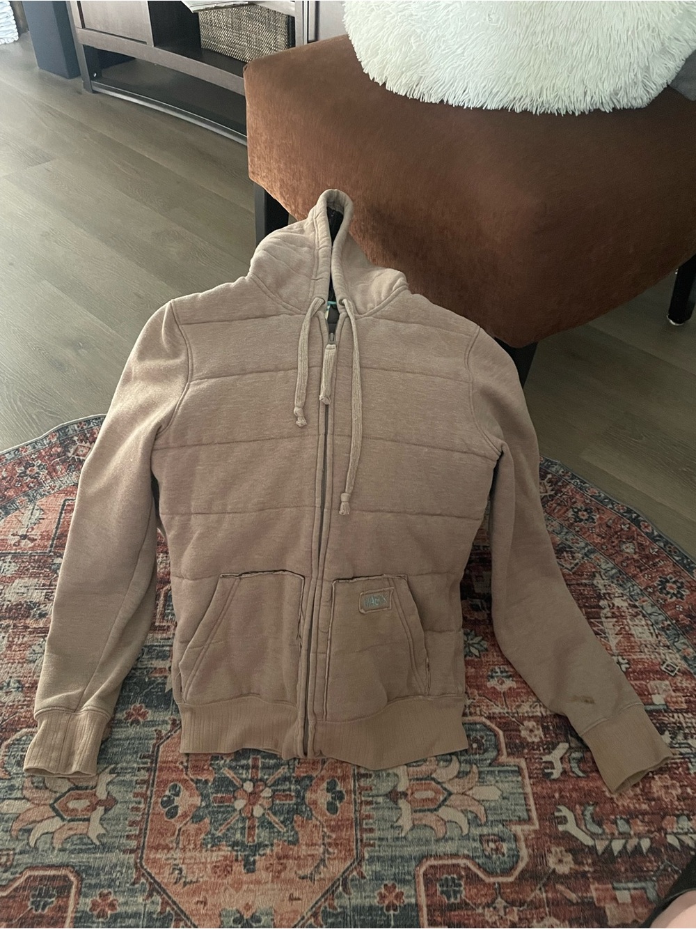 Matix Women’s Taupe Hooded Puffer-Style Jacket - Insulated